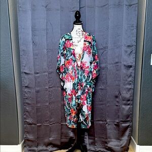 BCBG Tropical Floral Swim Coverup